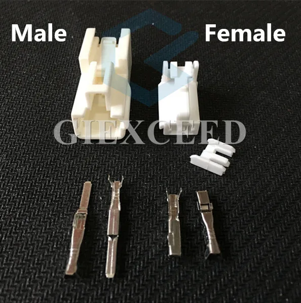 2 Sets 2 Pin AC Assembly Female Male Automotive Wiring Connector Auto Reading Light ABS Sensor Socket Seat Motor Plug For Toyota