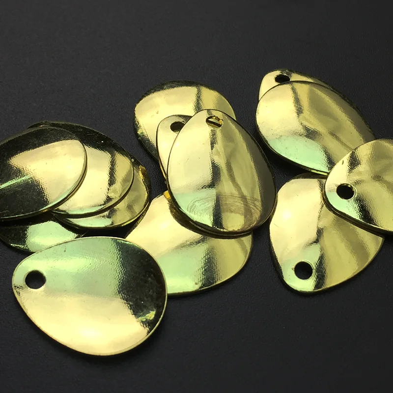 Fishing Spoon Lure Accessories Noisy Spoons for Spinner Bait Gold Silver Iron Silice 0.5g/0.8g