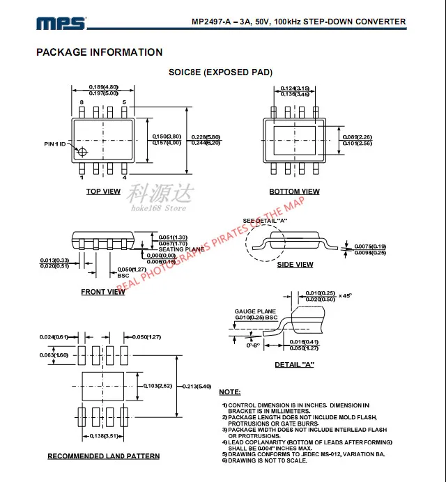 10pcs/lot MP2497GN-A-Z SOP8 MP2497-A MP2497AGN  MP2497 In Stock