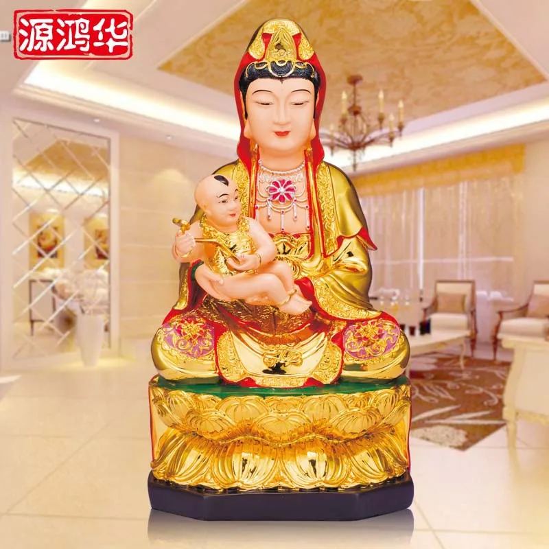 Plating add color ever been Guanyin Buddha resin crafts ornaments home furnishings living room has a variety of colors