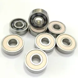 8pc Famous Ceramic Bearing 608 Si3n4 Ball Skating Cruiser Downhill Skateboard Longboard Double Rocker Scooter Wheel Bearings 608