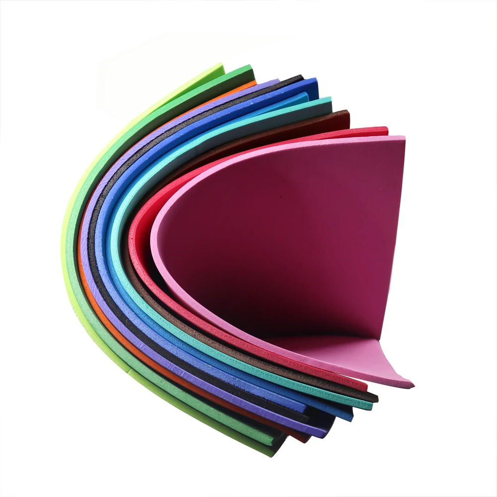 Bimoo 2pcs 3mm Colored EVA Foam Paper Fly Tying Foam Paper Material for Grass Hopper Foam Popper Carp Bugs etc.
