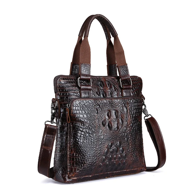 Men Handbag Crocodile Grain Genuine Leather briefcase Business Messenger Bag Shoulder Bags delicate ad luxurious maleta Cowhide