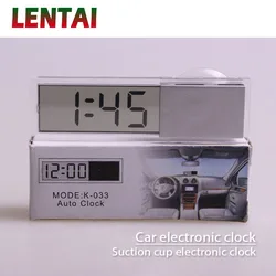 LENTAI For Hyundai solaris i30 tucson 2017 ix35 Mitsubishi asx lancer Lada granta 1PC Car Clock Suction Cup LCD Display Digital