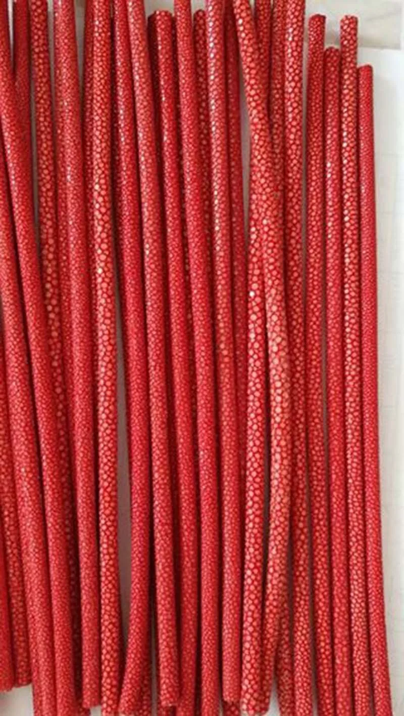 5mm*200mm Genuine Black Stingray Leather Cords For Bracelet Real skin Leather Rope For DIY Leather Jewelry