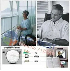 Filling a prescription 1.56 Progressive resin lenses eyeglasses prescription lenses without line myopia/presbyopia Free shipping