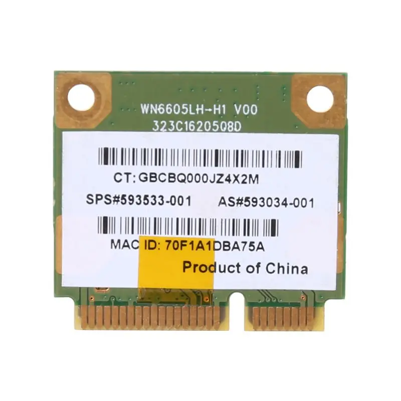 1Pc Wireless Wifi Card 802.11 B/G/N Mini 593533-001 593034-001 For HP CQ42 G42 G62 G72 4520S 4720S 4325S CQ56 RT8191SE Hot