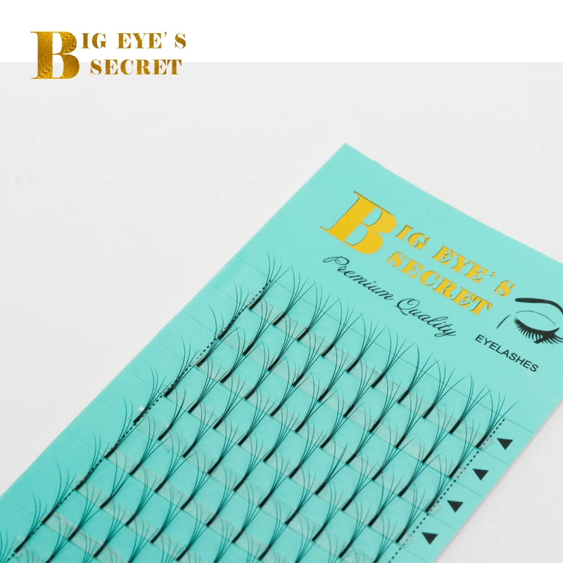 Big Eye\'s Secret Korean Silk Long Stem Individual Eyelashes Fake Eyelashes Pre made Volume Fans Eyelashes Extension