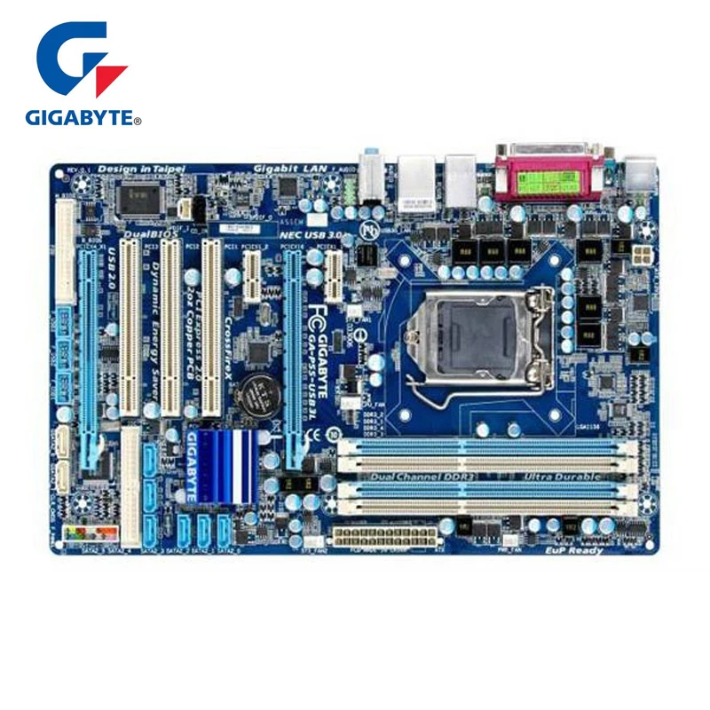 

For Intel DDR3 Gigabyte GA-P55-USB3L SATA II Motherboard Desktop Mainboard P55-USB3L USB3.0 DDR3 Used Boards LGA 1156 Used