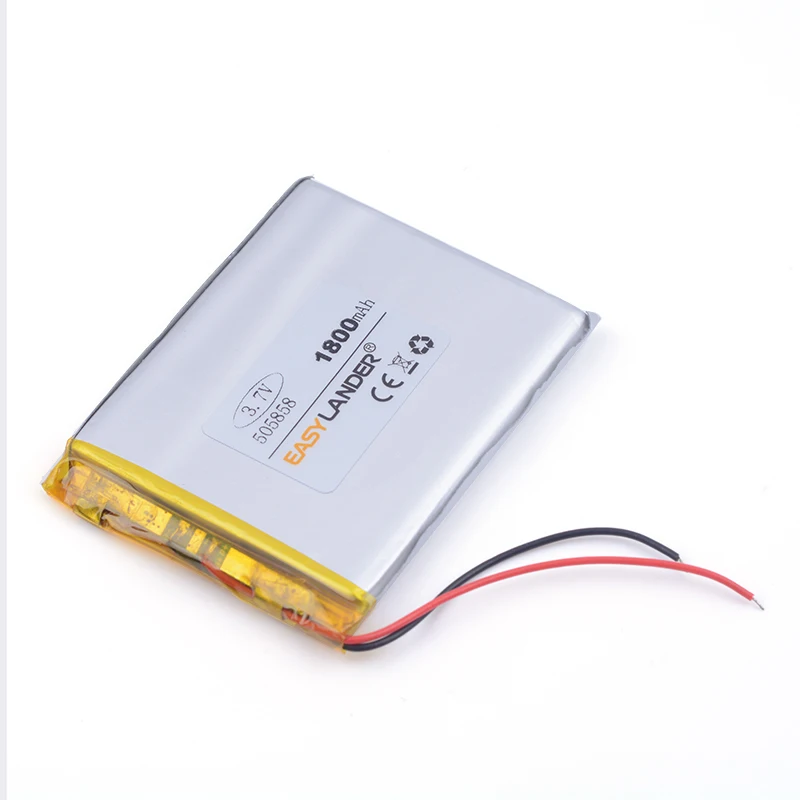 3,7V 1800mAh 505858   Bateria recarregável de polímero de íon-lítio de lítio