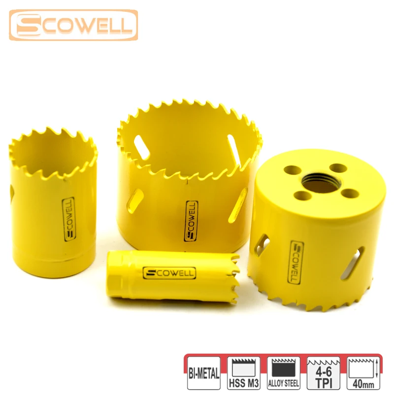 SCOWELL variable teeth Bi-metal M42 Holesaw Cutting blade for Metal cutting Hole Saw Cutter 14mm to 140mm Crown Saw Accessories