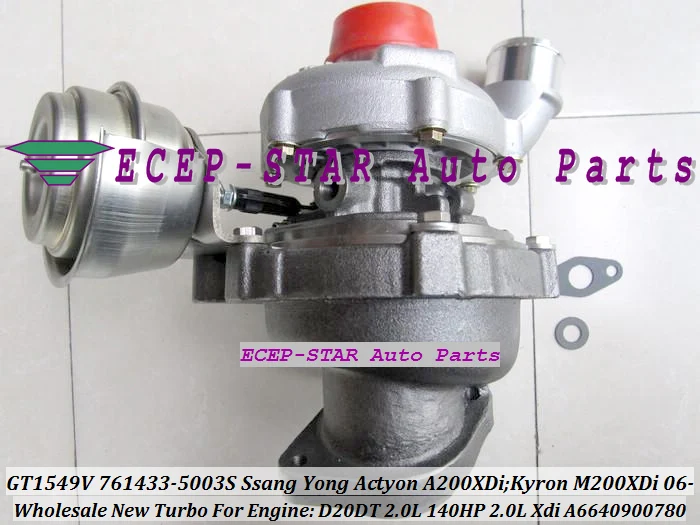 

Free Ship GT1549V 761433 761433-5003S A6640900780 A6640900880 Turbo For SSANG YONG Actyon A200XDi Kyron M200XDi D20DT 2.0L XDi