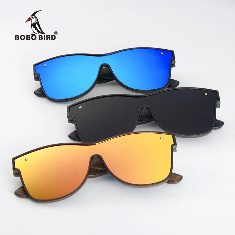 BOBO BIRD Sunglasses Men Brand Luxury Square Polarized Wood Sun Glasses Driving Eyewear UV400 Oculos De Sol Gafas