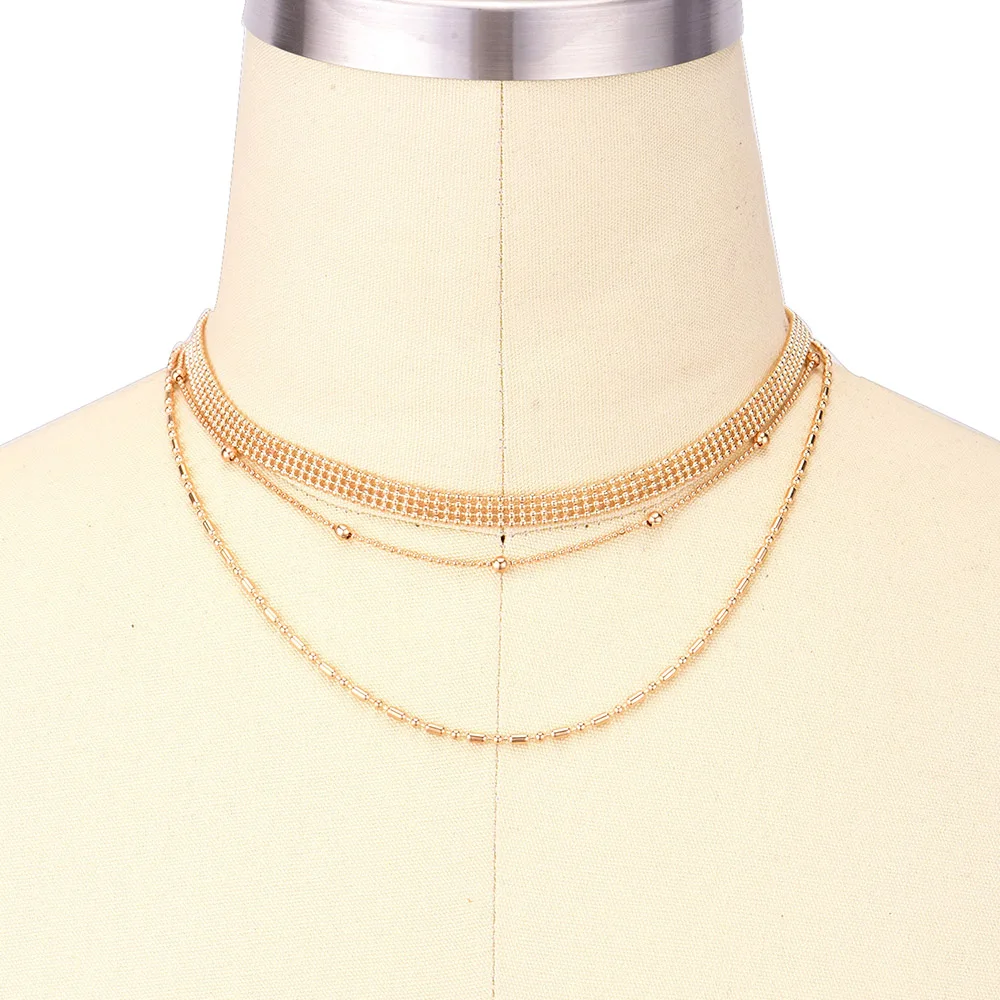 Bls-miracle Bohemian Multilayer with beads chain Necklaces For Women 2018 New Beads Necklace For Woman Party Girl Gift N543