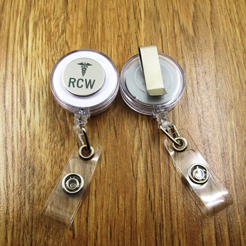 RCW ID Badge Reel for Docter Nurse Teacher Student retractable recoil id badge holder office work fun