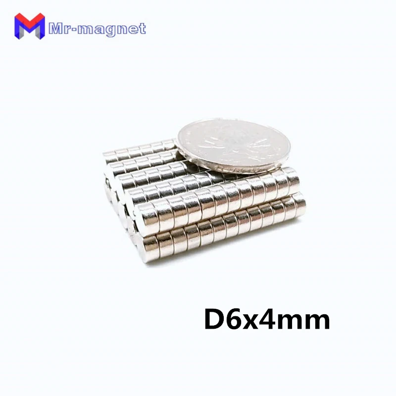 2000pcs 6 x 4 mm magnet 6 x 4 N50 Super Strong Rare Earth Magnet Small Round Powerful Neodymium Magnet Fridge n50 6x4mm d6*4mm