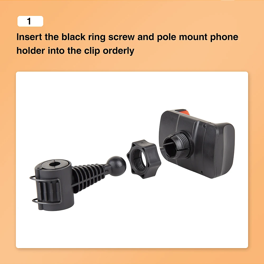 Yizhestudio ผู้ถือโทรศัพท์ปรับคลิป Clamp สำหรับแหวนแสง selfie โคมไฟวิดีโอสด 3.5-5.7 นิ้วขาตั้งโทรศัพท์