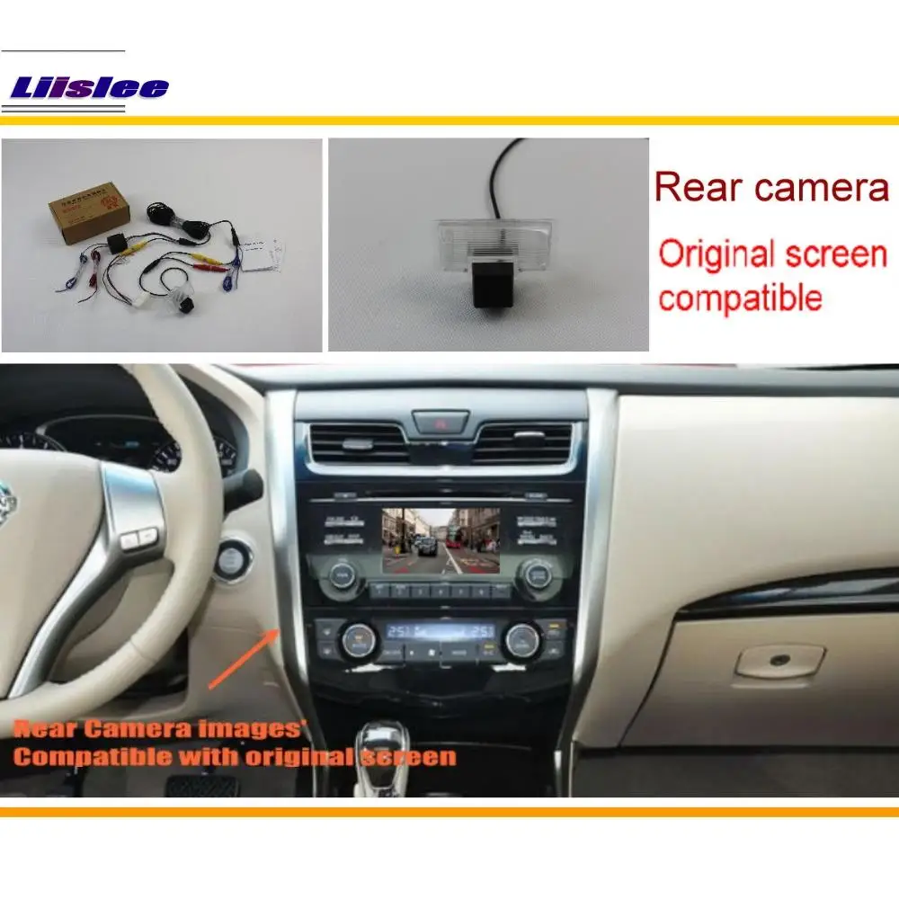 For Nissan Teana/Lannia/NV200 2014-2018 Car Rear View Camera Back Up Adapter HD CCD CAM OEM Display Reverse Image Upgrade