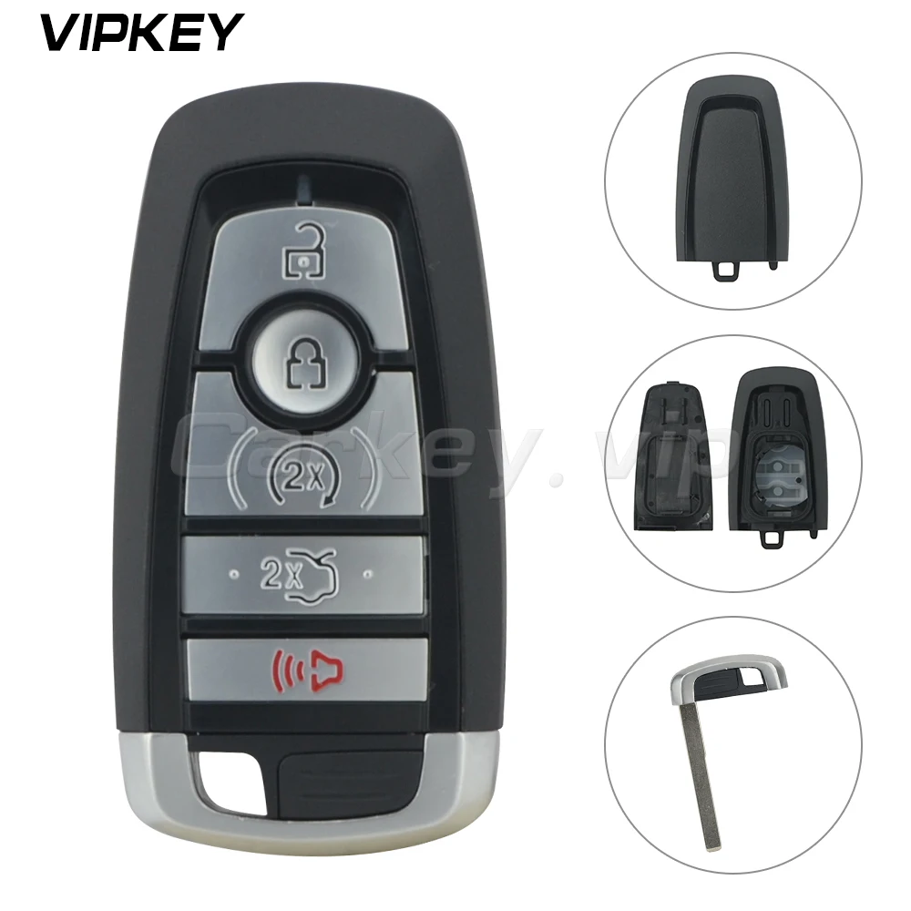 

Remotekey M3N-A2C93142600 Smart Key Shell Case 5 Button For 2018 Ford Edge Car Key Shell