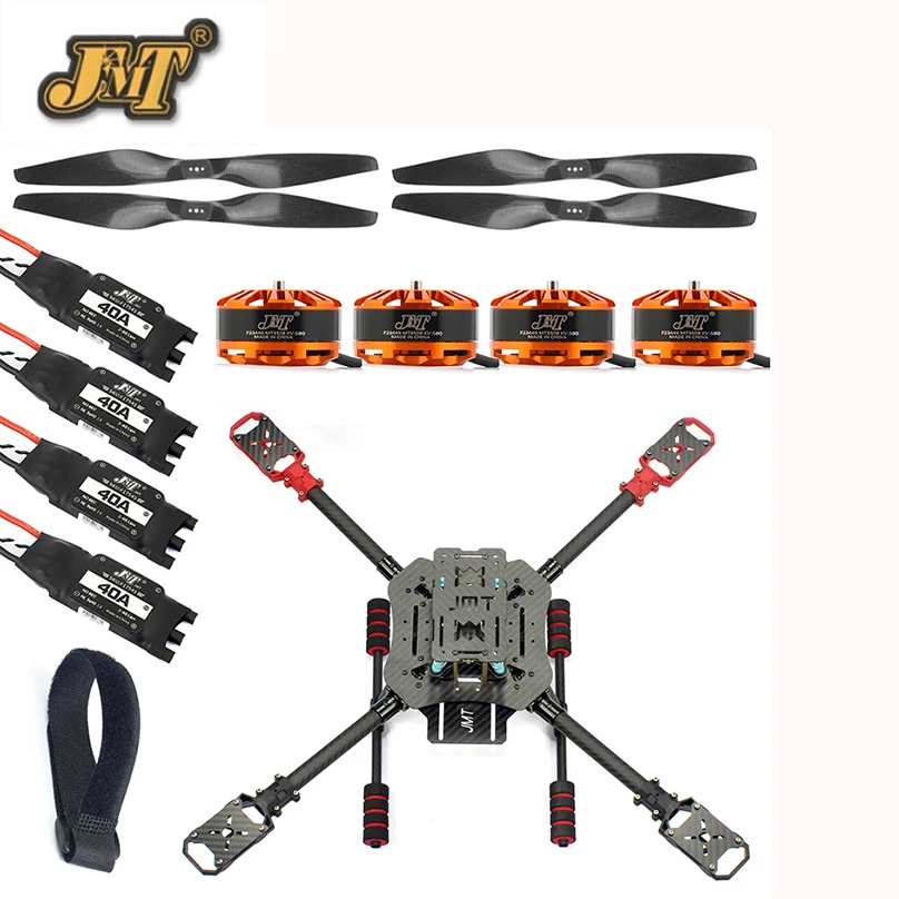 Jmt Diy X4 560Mm Carbon Fiber Frame Kit Opvouwbare/Inklapbare Landingsgestel 3508 580KV Motor 40A Esc 1455 propellers Rc Quadcopter