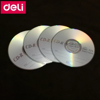 4 sztuk/partia Deli 3725 CD-R puste dyski recordable compact disc 700MB/80min/52x CD-R puste dyski single Piece