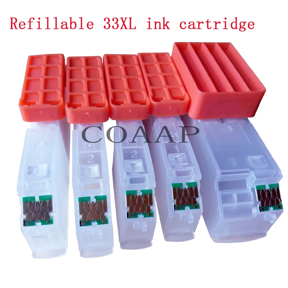 5PK T3357 33XL Refillable Empty Ink Cartridges with ARC chip for EPSON Expression Premium XP 530 540 630 635 640 645 for Europe