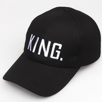 KING QUEEN Letter Embroidery Baseball Cap Hat  Hip Hop Men Women Lovers Street Dance Bonnet Sun-Proof Cap