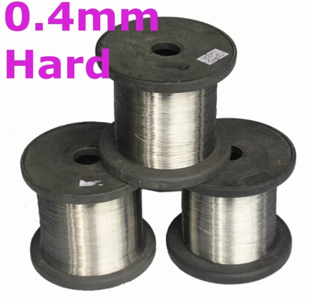 0.4mm SS304 Stainless Steel Wire Spools hard condition Bright Smooth Surface 100meters customize