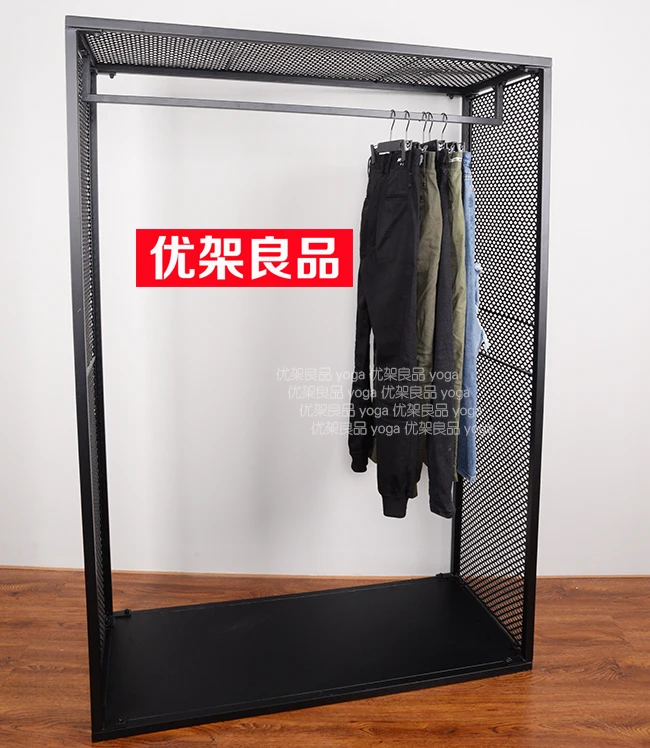 Clothing shop, clothes rack, display rack, iron net, clothing rack, hanger, landing rack, home shelf, clothes rack