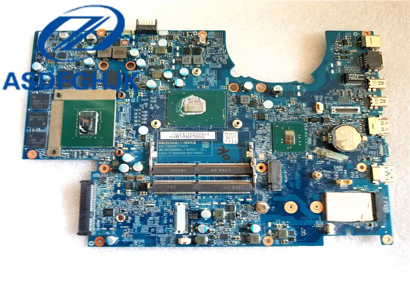 

6-71-N85P0-D02 FOR Raytheon for Clevo N850HP N857HP Motherboard 6-77-N850HP60-D02 i7-7700HQ GTX1060 100% Test OK