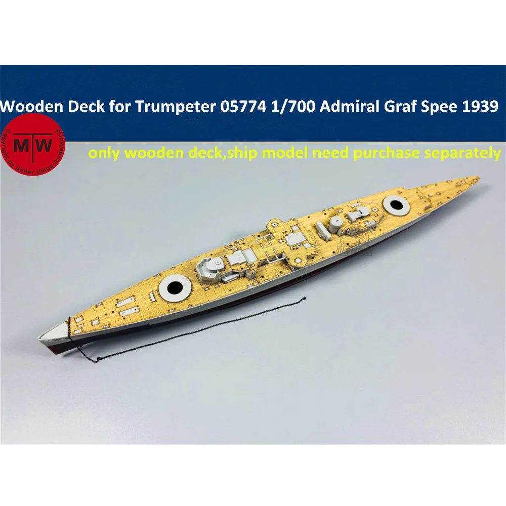 

1/700 Scale Wooden Deck for Trumpeter 05774 German Admiral Graf Spee Battleship Model Kits