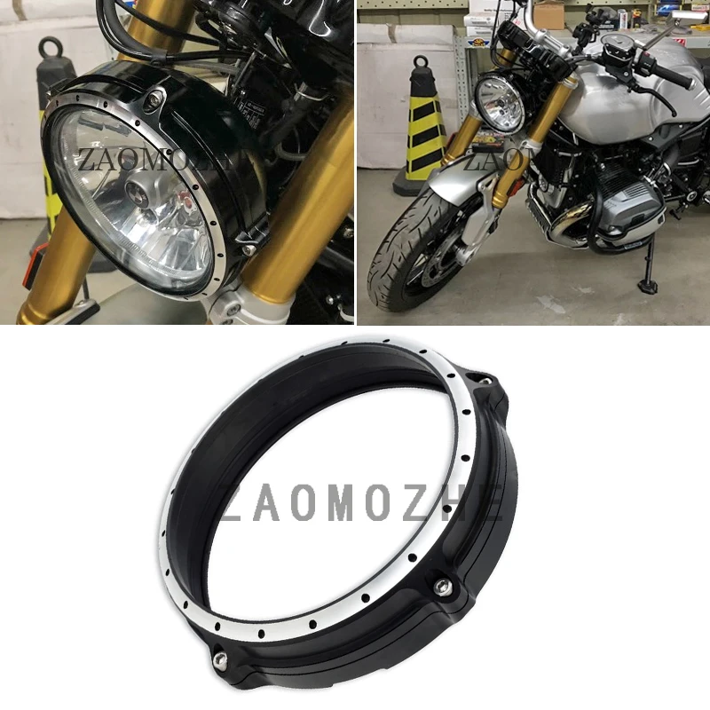 

Motorcycle 7" Headlight Lamp Bezel Trim Ring For BMW R Nine T 2014-2016 for Harley Touring Electra Street Tri Glide