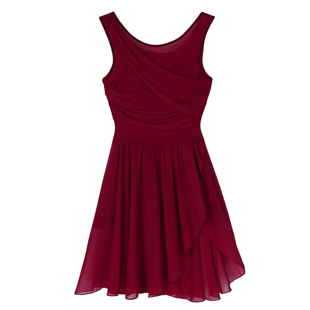 Robe de Ballet asymétrique pour femmes adultes, tenue de léotard de gymnastique pour la danse lyrique, Costume de ballerine