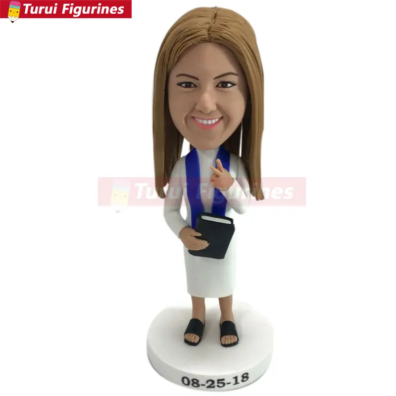 

Female Wedding Officiant Personalized Female Officiant Bobble Head Female Priest Female Pastor Female Minister Female Reverend F