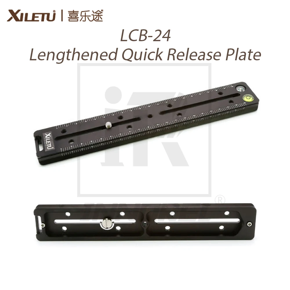 XILETU LCB-24 Lengthened Quick Release Plate 240mm Nodal Slide Rail Long Multifunctional Universal Tripod Head Clamp Extender