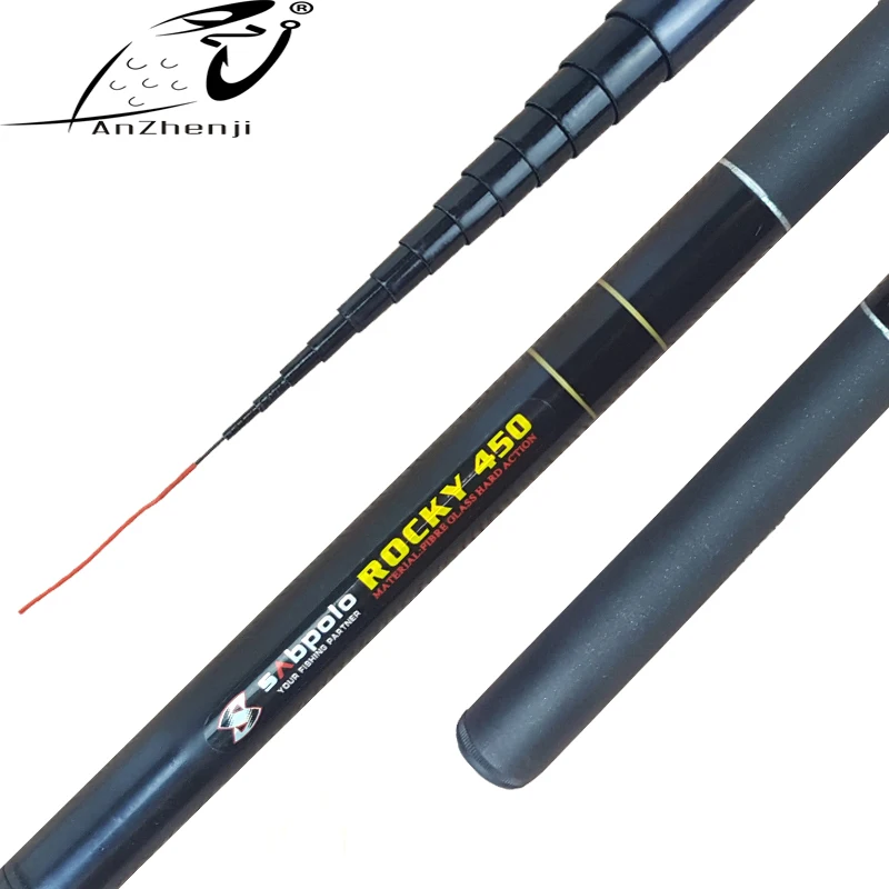 2018 New Telescopic Hand Pole portable fishing rod Ultra-short Section Fiberglass Stream River Fishing Rod