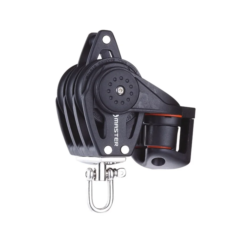 

Sailboat Hardware 75mm 2 15/16" Triple Swivel Shackle Angle Fairlead Cleat Becket Block Master BB-0713FE