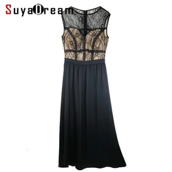 Women Floor-Length Dresses Sexy Lace Black Maxi Dresses Party style Long Dress for Women 2022 Spring Summer
