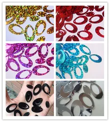 400pcs 14*22 millimetri Uovo Hollow Goccia di Forma Ovale Paillettes Doppio Uova di Tecniche di Cucito, donne Per Bambini Fai Da Te Accessori 18 Colori Disponibili