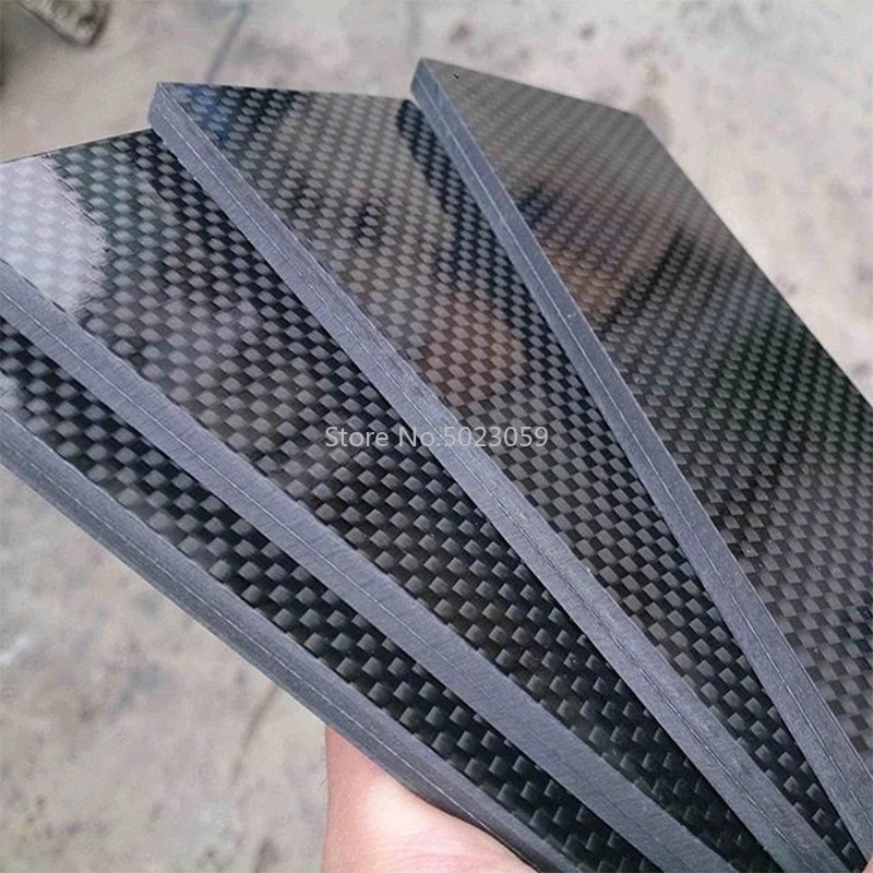 2pieces 3K Carbon fiber board material for DIY knife handle patch material 120X40X6MM