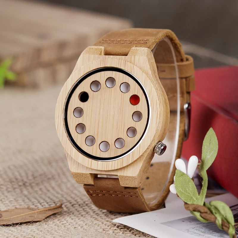 reloj hombre BOBO BIRD Men Watch Bamboo Quartz Watches Luxury Brand Design Wood Wristwatches Special Custom Gift for Men W-D08