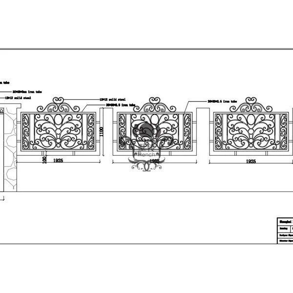 

Hench 100% handmade forged custom designs galvanized fence