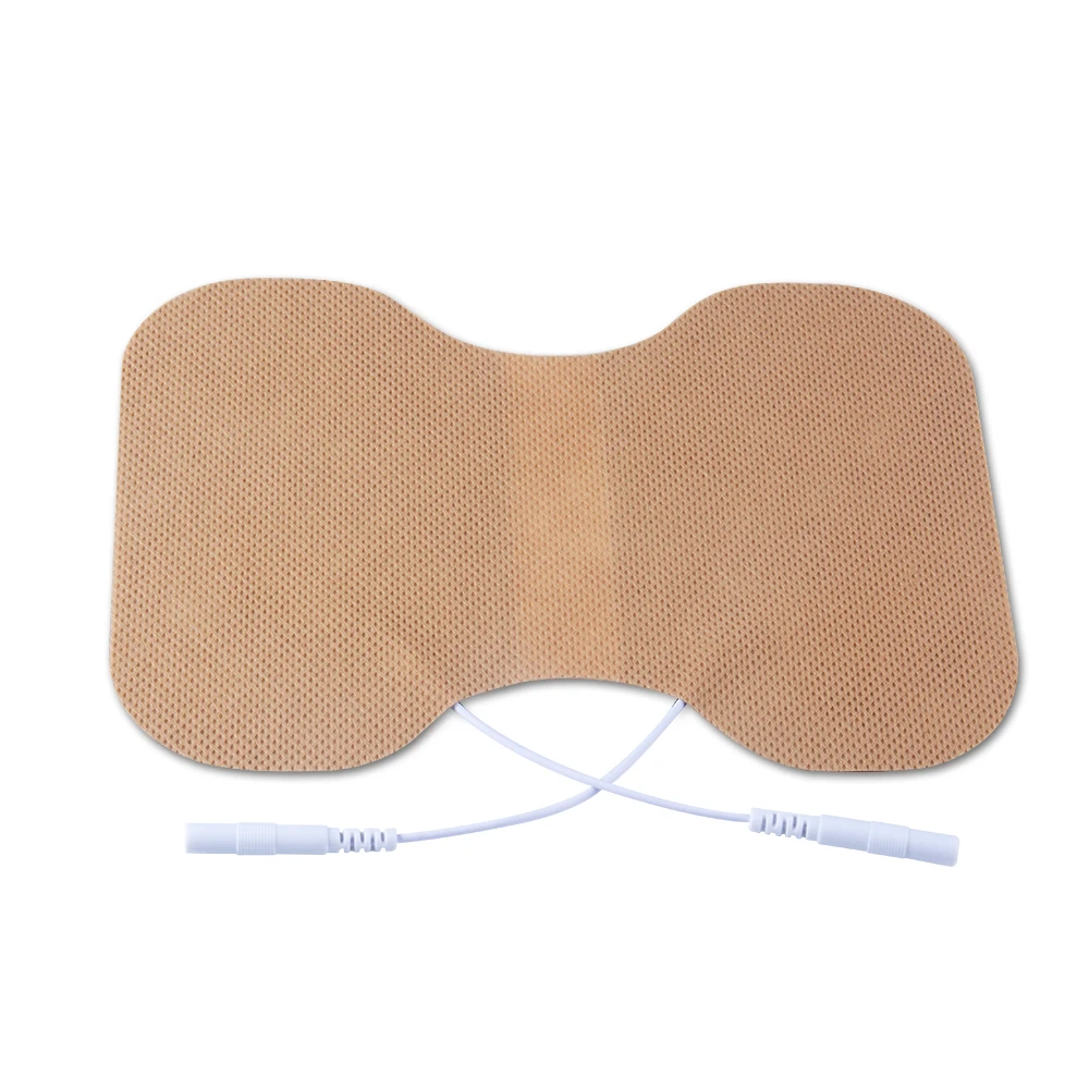 2 Pieces Replacement TENS Unit Electrodes Pads Large Electrodes With Plug Hole 2.0mm For TENS/EMS Machines For Back Waist Pain