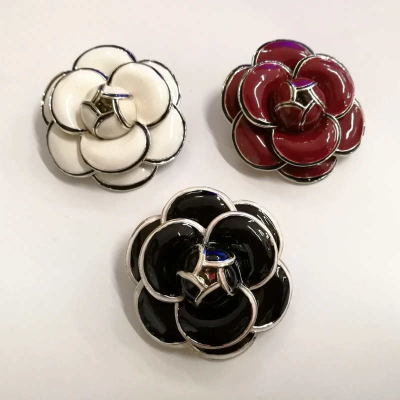 Retro Camellia Flower Pins Brooches For Women Fashion/Boutonniere/Bijuteria Feminina/Jewelery/Broche Fleur