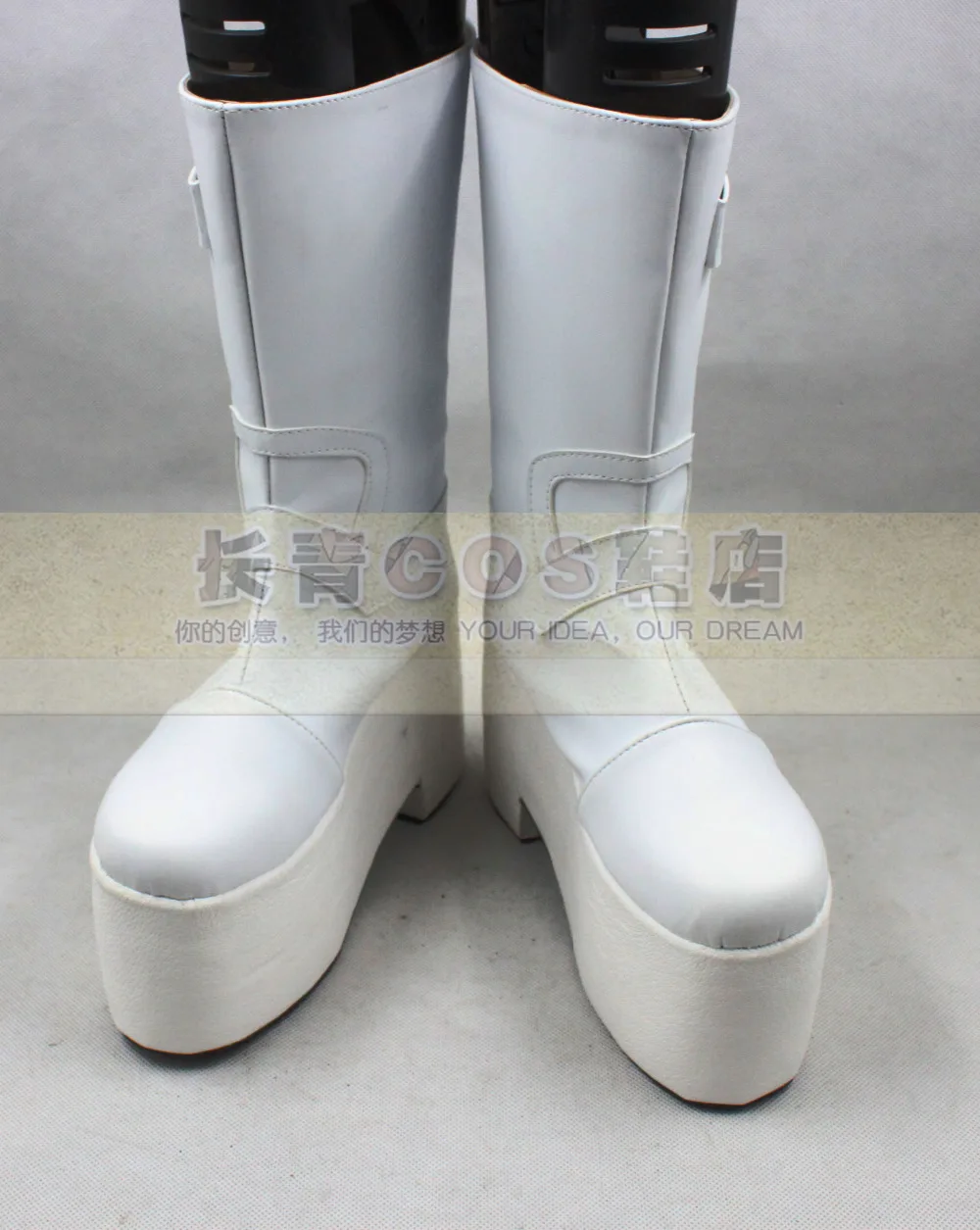 

Diabolik Lovers Sakamaki Subaru White Thick Heel Cosplay Shoes Boots C006