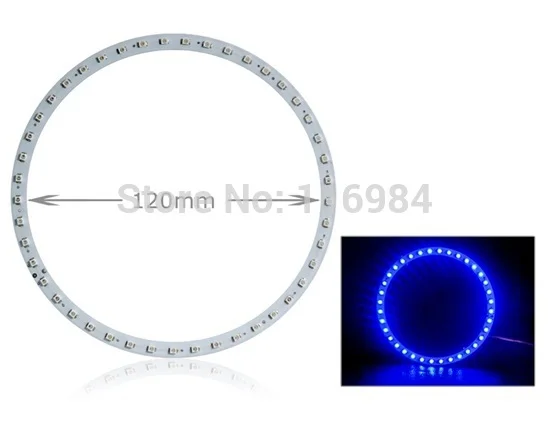 2 pezzi x bianco/blu/rosso/verde/giallo 120mm 3528 36 SMD Car Led Angel Eyes Halo Ring Light Car Light