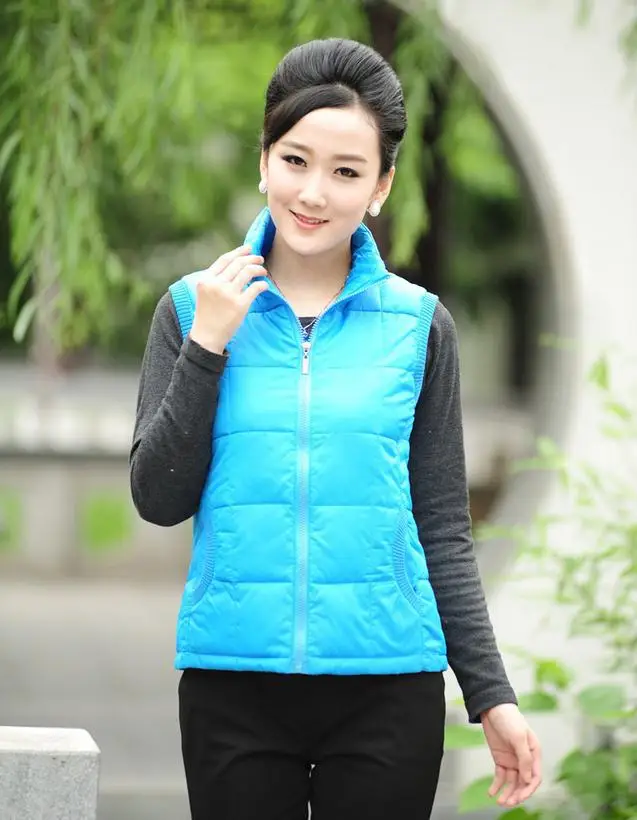 Hot!  Winter Warm Woman Down Vest For Man and Woman Waistcoat Lover Down Vest Coat Jacket  size XL-XXXXL Factory sales