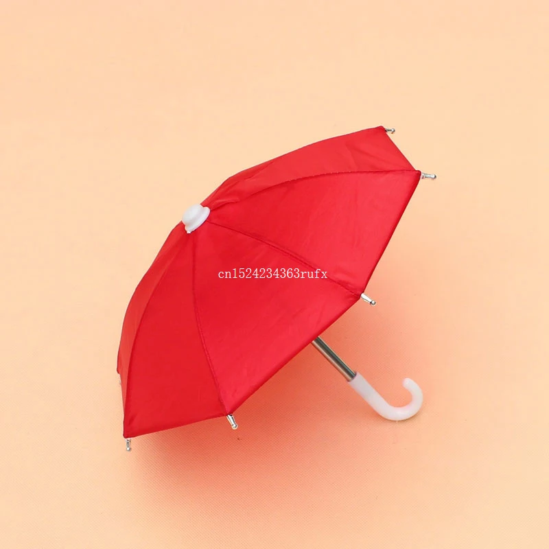 

50pcs Mini Doll Umbrella Scene Decoration Small Umbrella Birthday Toys Props For Kids Children Random Color Handle