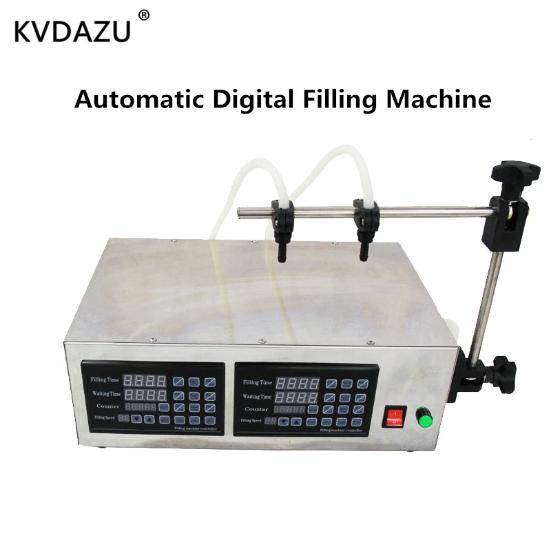 الرقمية مزدوجة 2 رئيس السائل ماكينة حشو حشو مائي التلقائي المشروبات عصير الخمور العطور المياه شرب زجاجات حليب حشو