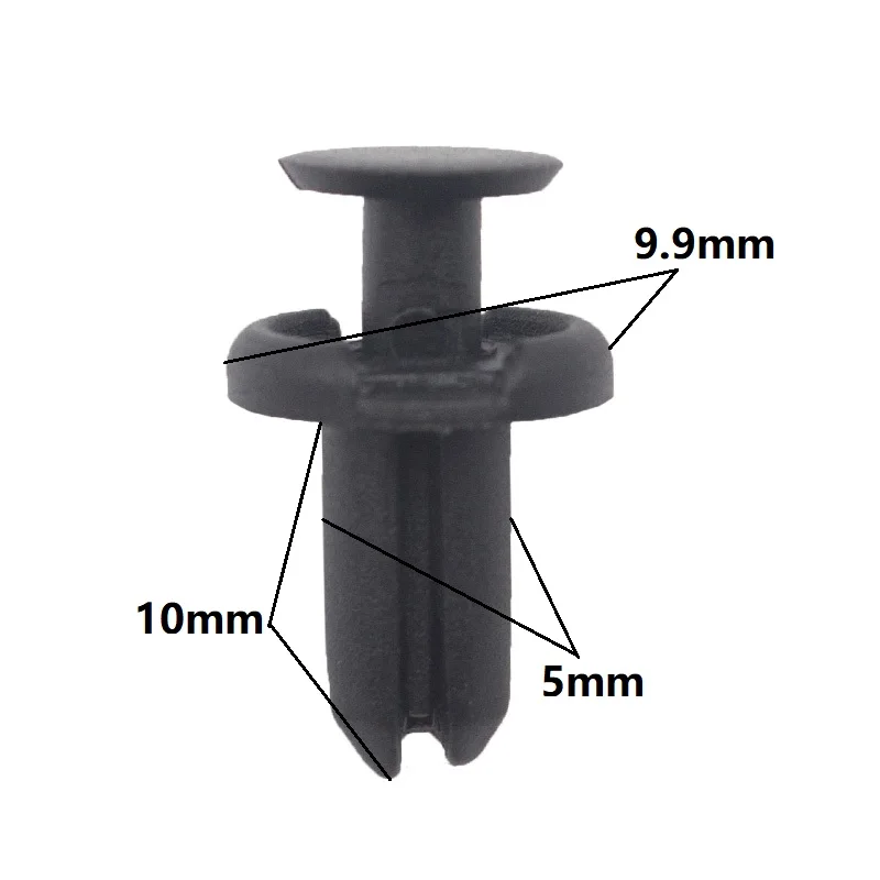 KE LI MI 5mm petit noir en Nylon avant arrière pare-chocs isolation Grille siège Clip de retenue pour VW N-905-369-01 accessoire de pièce d'auto